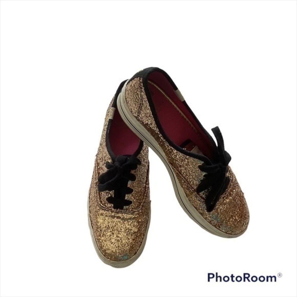 KEDS Kate Spade Womens Gold Glitter Sneakers Size 6